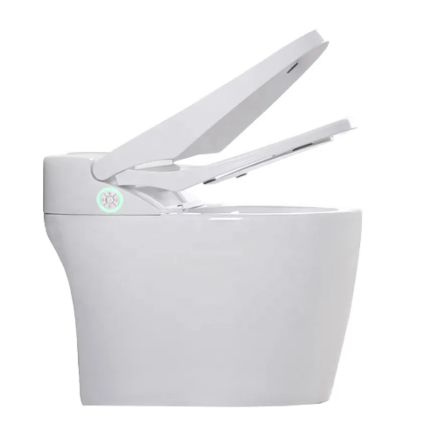 
Chinese Factory Modern Automatic Bidet Toilet One Piece Intelligent Roughing-in Soft Closing Cover Auto Flushing Smart Toilet 