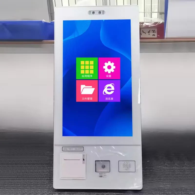 32 inch Desktop / Wall Mounted Self Ordering Restaurant Kiosk Ordering Machine Android / Win Pos Terminal Kiosks