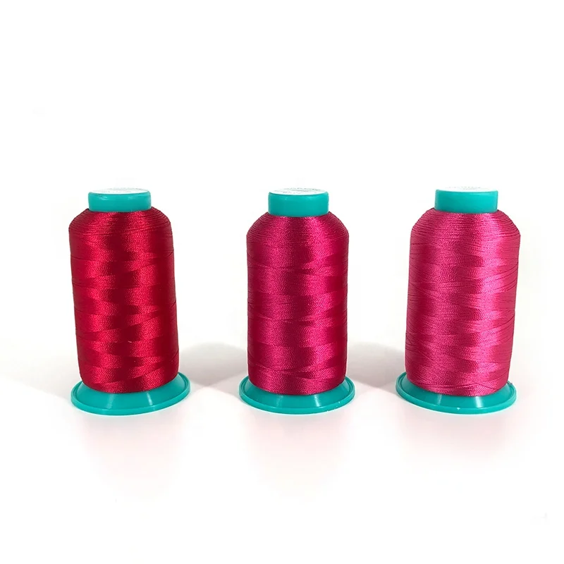 Manufacturer Colorful 1000 Yards Small Spool Polyester Embroidery Thread  For Embroidery Machines