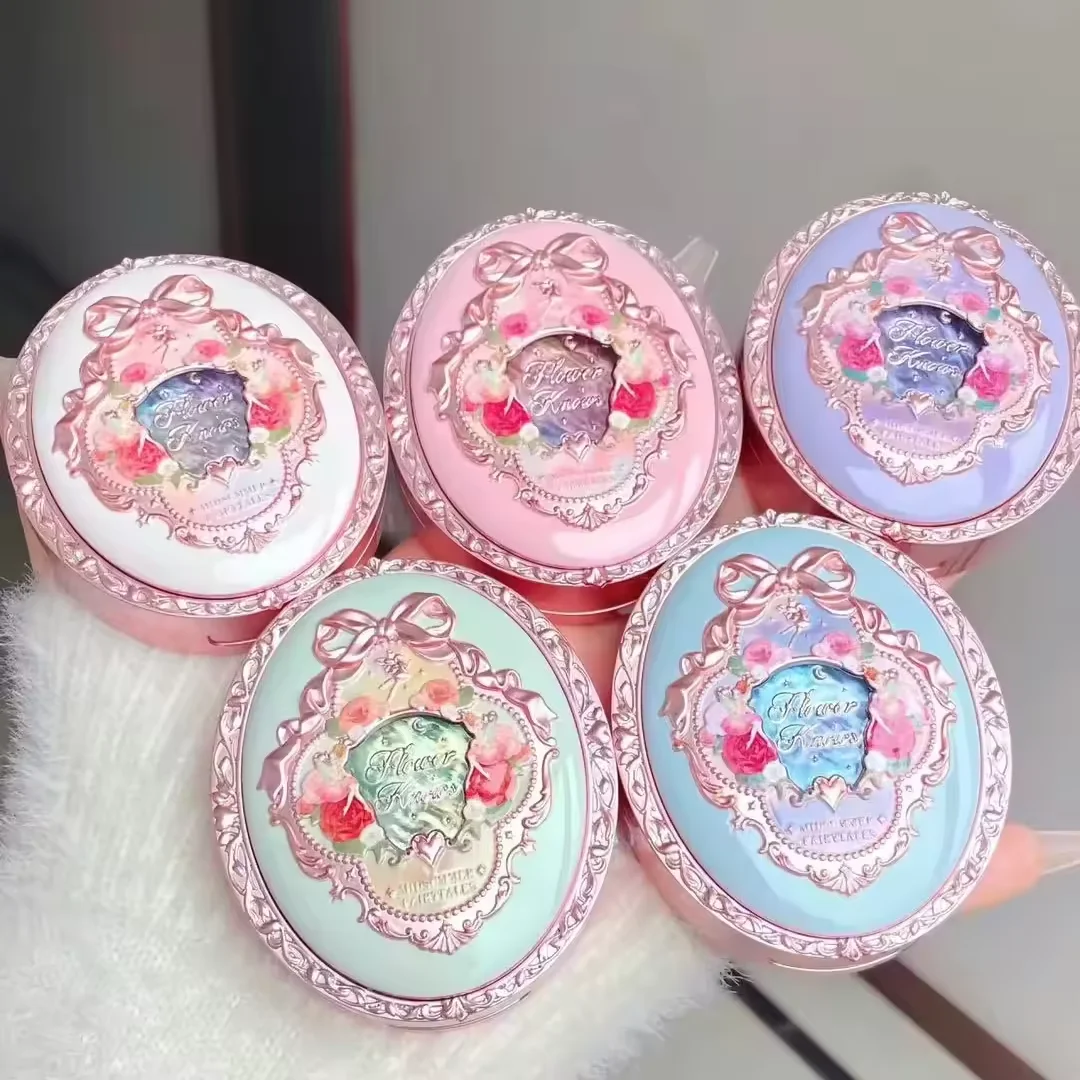 Flower knows Midsummer Fairytales Series Blush Cream 5g Embossed Natural Waterproof Powder for Face Lasting Cosmetic