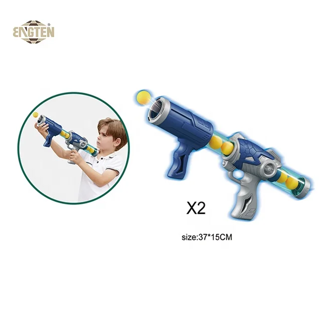 New Products Toy Gun Air Power Shooting Gun Game Set Soft EVA Balls Moving Shooting Target 2 Blaster Gun