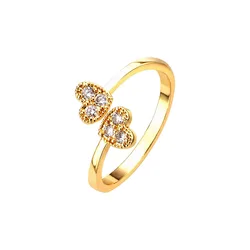 Mexican style 18-karat gold plated sterling silver ring Icy out leaf shape Adjustable  ring