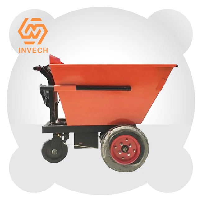 Invech Electric Trolley For Handling Cement,Sand And Clay Bricks For Site Operation Car Tipper