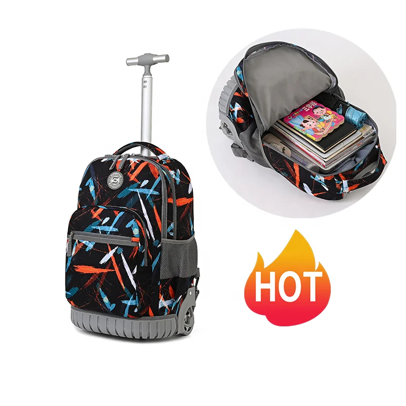Hot Sell Primary Student Children Wheeled Backpack Custom Logo Backpack Kid Trolley Bags For Girls Boys