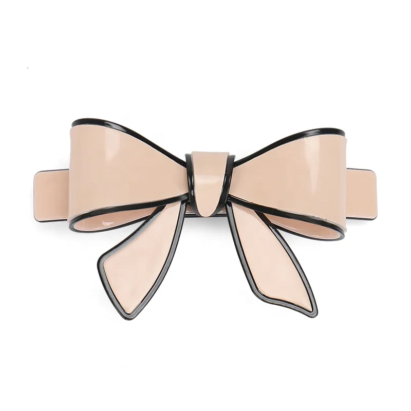 9 Candy Color Big Bow Hair Barrette Clips High Quality Acrylic Bow Hair Clip for Girls