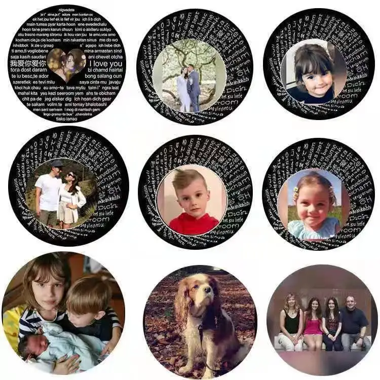 Shangjie OEM Valentine days gifts custom photo projection necklace with picture inside for gift