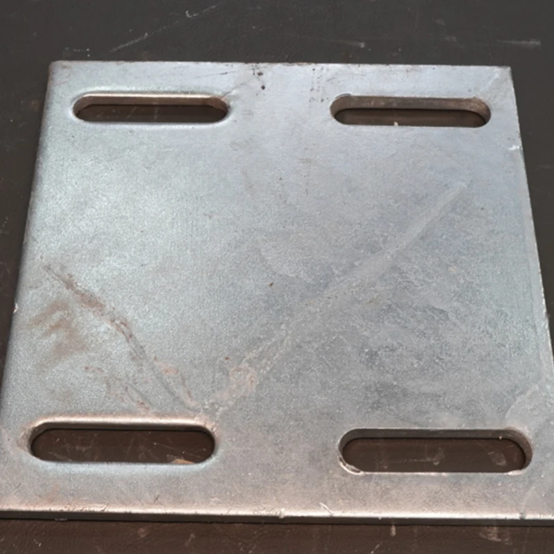 Manufacturer High Quality 4 Holes Carbon Base Plate Steel Embedded Parts Hardened Steel for Curtain Wall