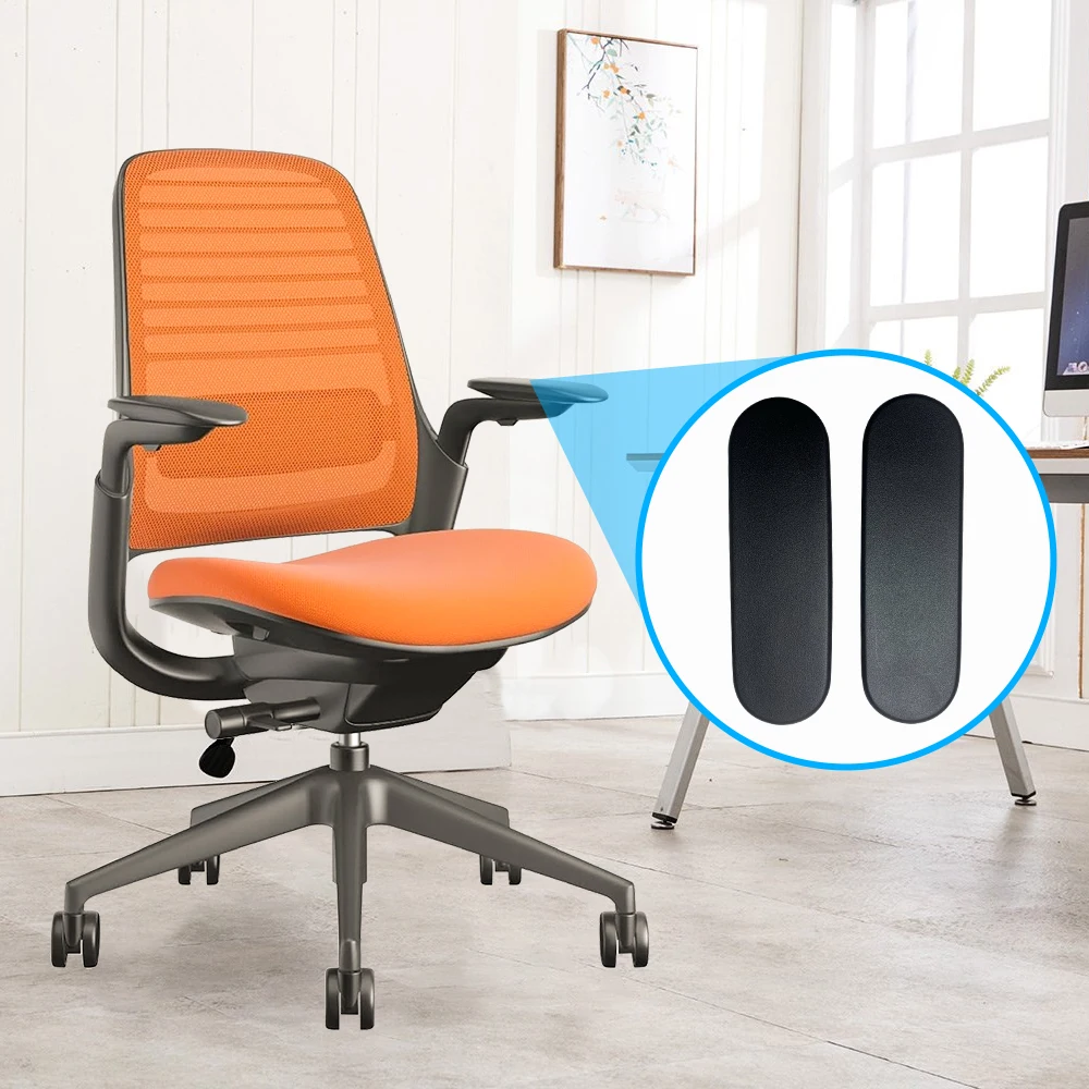 KEDE Factory Price Black Comfortable Office Chairs Parts Chair Armrest Pads Armrest Pads For Ergonomic Office Chair