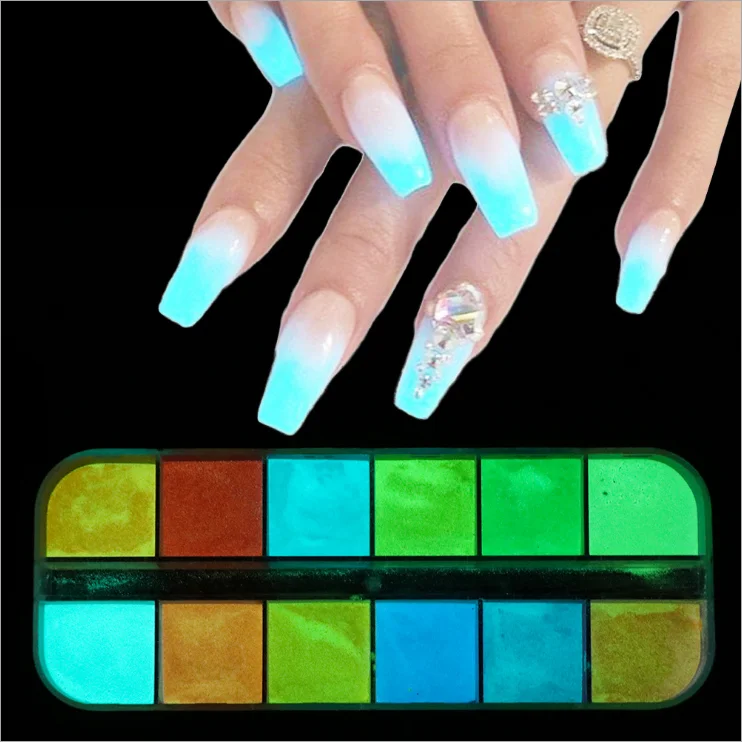 
Fashion art luminous fluorescent powder DIY bright glitter nail art phosphor 