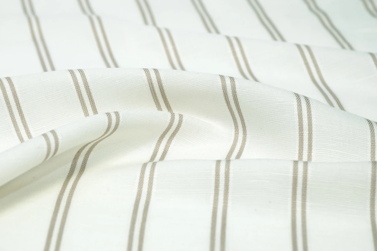 #2960 Wholesale Yarn Dyed Striped 40%linen 60% tencel Lyocell Fabric for Clothing