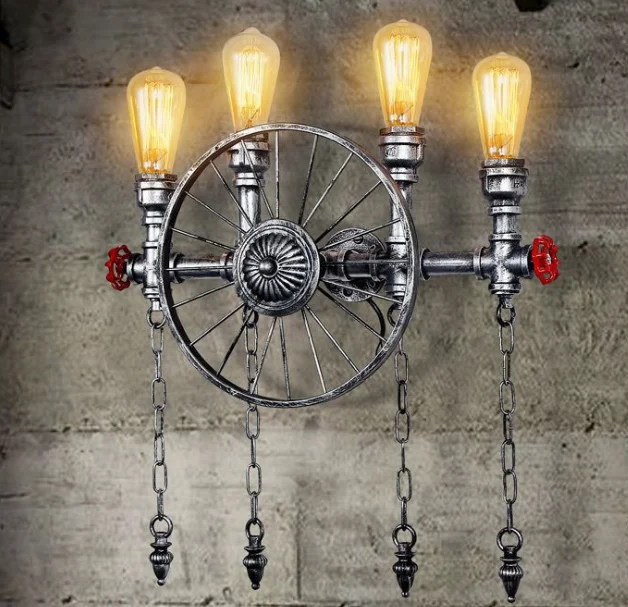 Industrial Wall Light And Steampunk Lighting Pipe Furniture