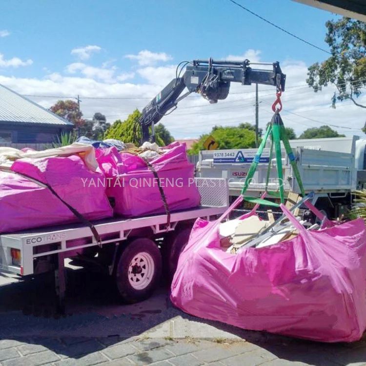 big bag recycling garbage cement construction and demolition dumpster bulk bag super sack 1500kg packing for yard waste