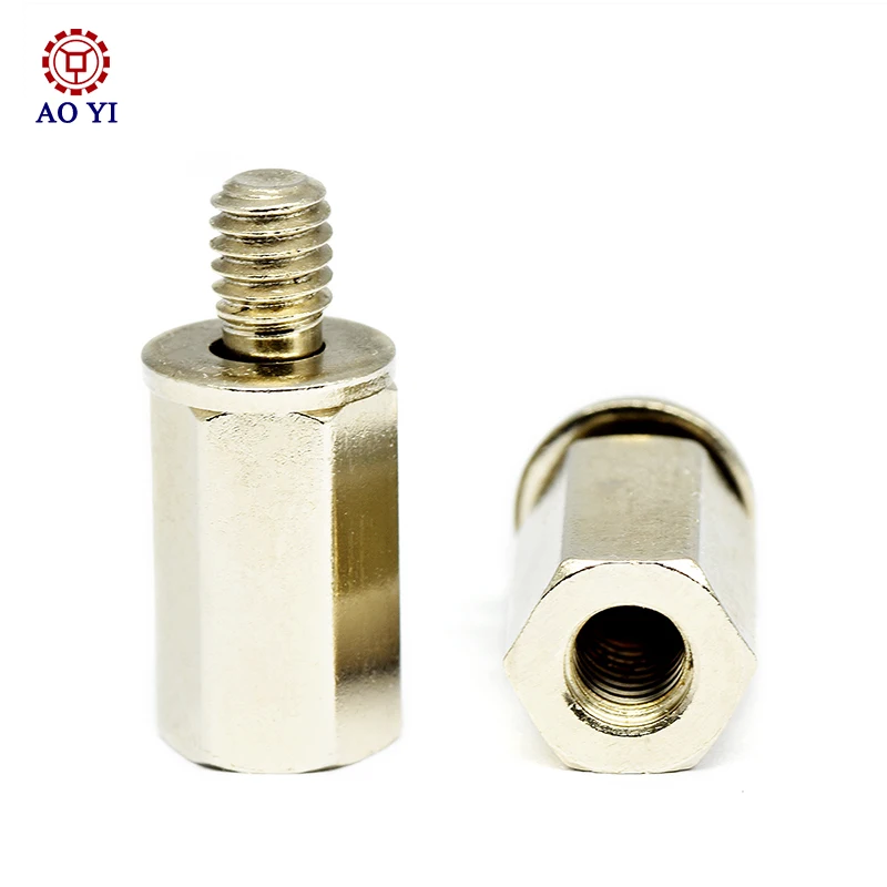 High Quality hexagonal column single head isolation stud male and female set screws M4*12 Hexagonal prism fasteners