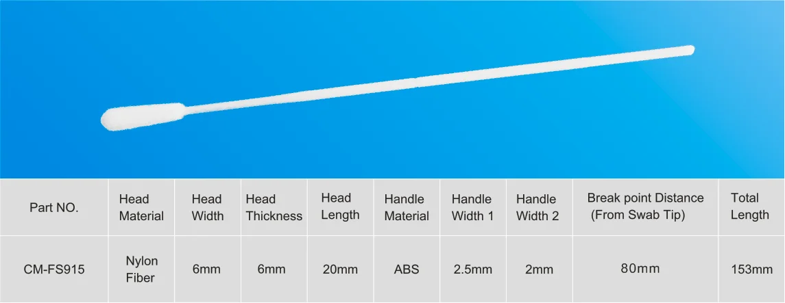 Oral Sampling Nylon Fiber Throat Oropharyngeal Flocked Swab Collection Kit