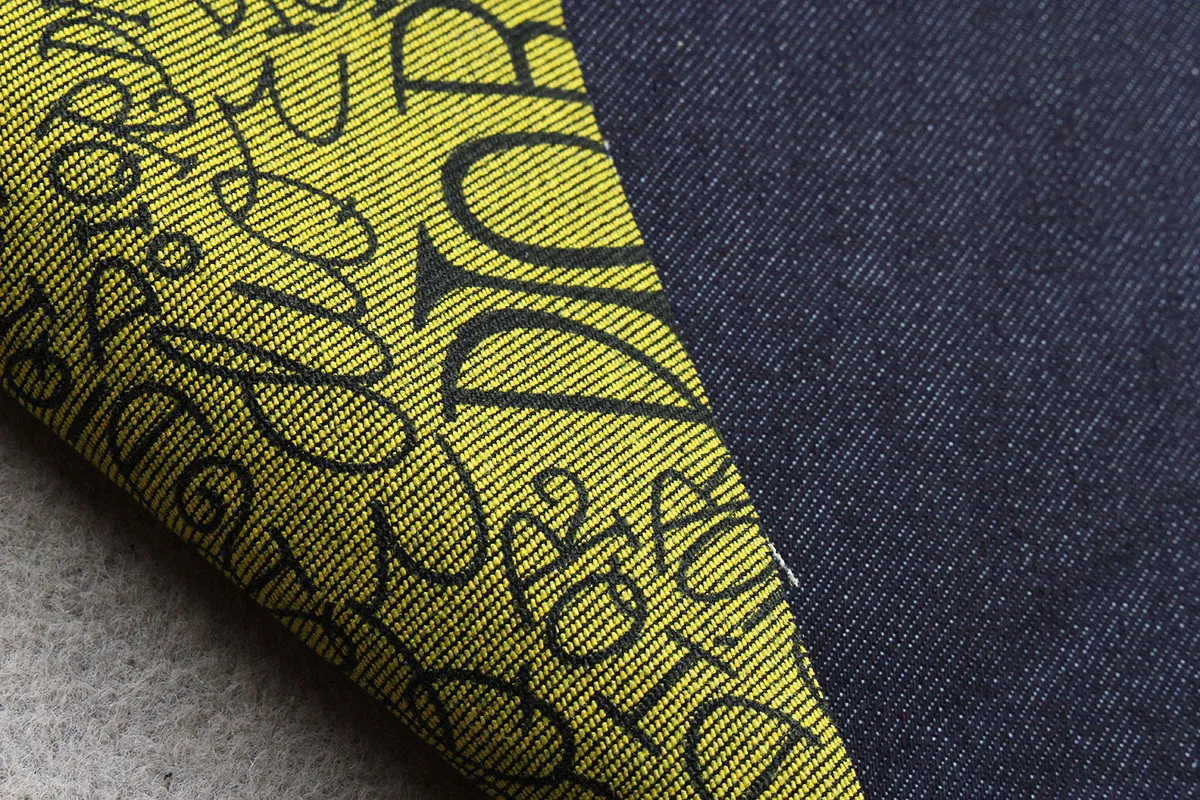 Printing Denim Fabric Customized Print Pattern On Jeans Fabric Face And Back Side