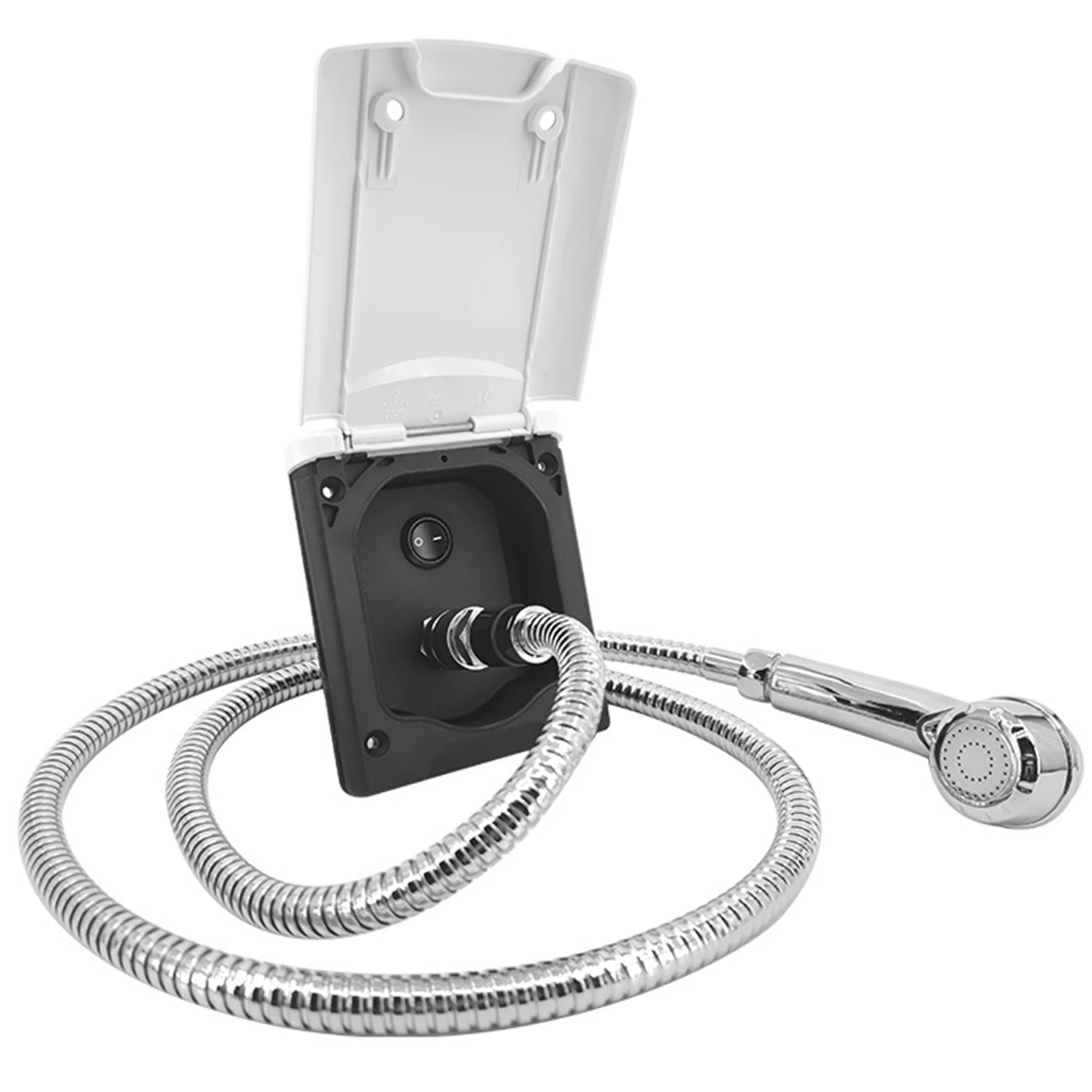 RV Outdoor Shower Box Kit With 1.5m Hose & Faucet For Marine Boat