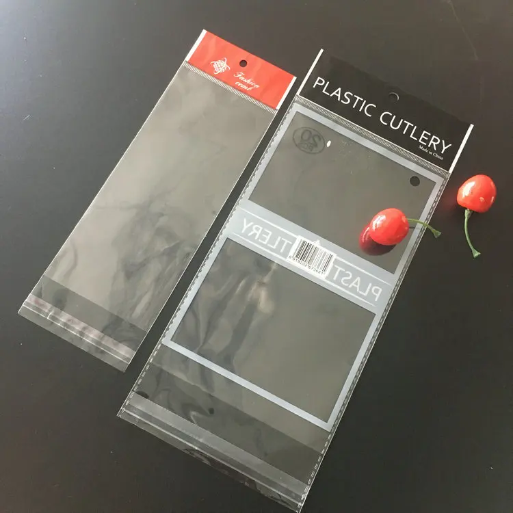 Head Card Opp Header Bag Self-adhesive Pouch Self Adhesive Clear Plastic Bag