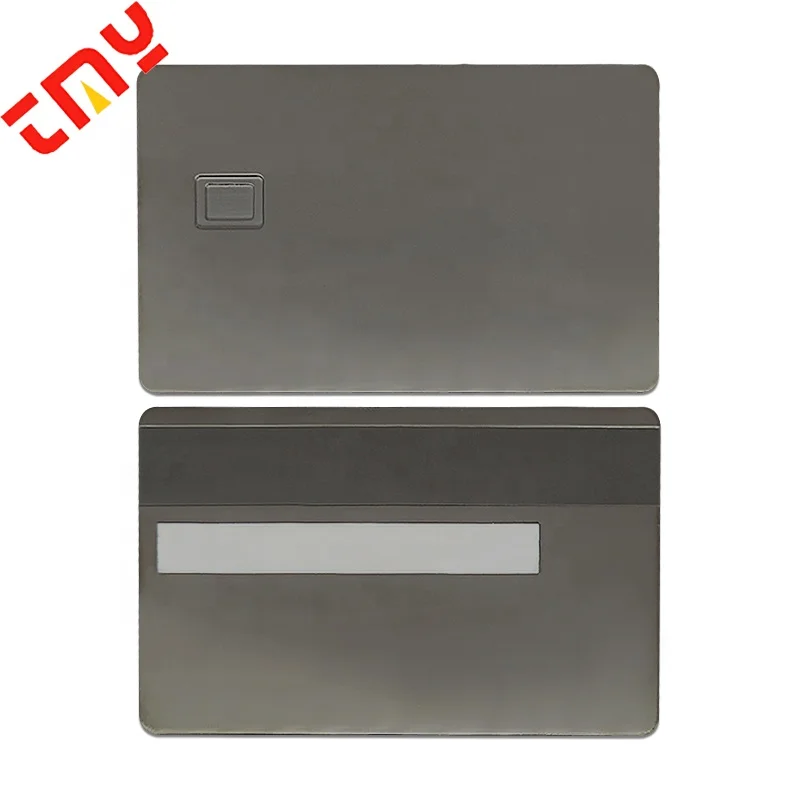 High End Metal Crafts Visa Online Black Mirror Metal Credit Card Blank for Promotion Gift
