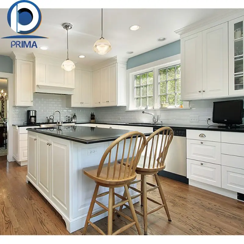 Prima  Antique White Ash Solid Wood Assembled Kitchen Cabinet with Classic Charm