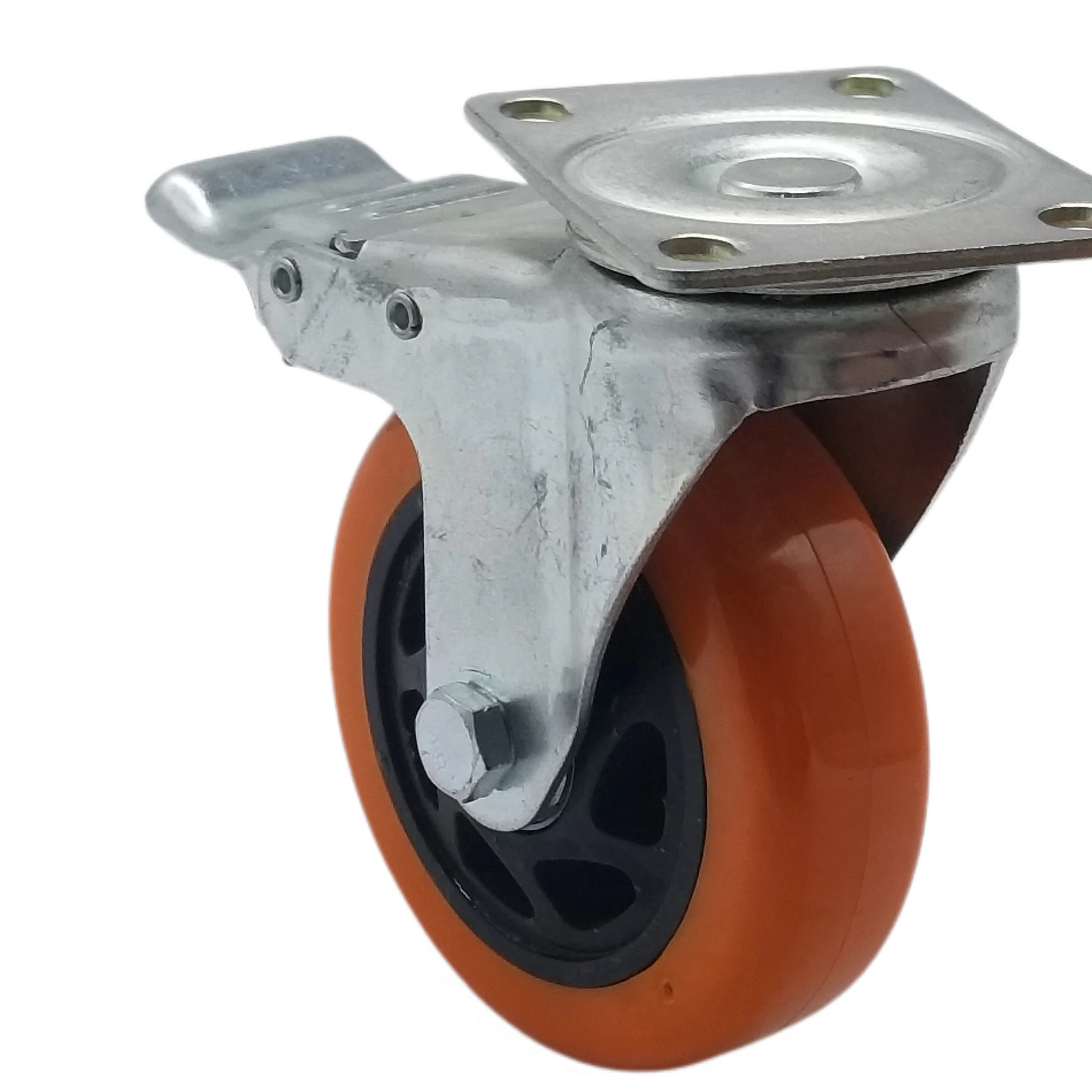 Fast Delivery Time High Load-bearing 4 Inch Load 100kg Swivel Plate Industrial Caster Wheel