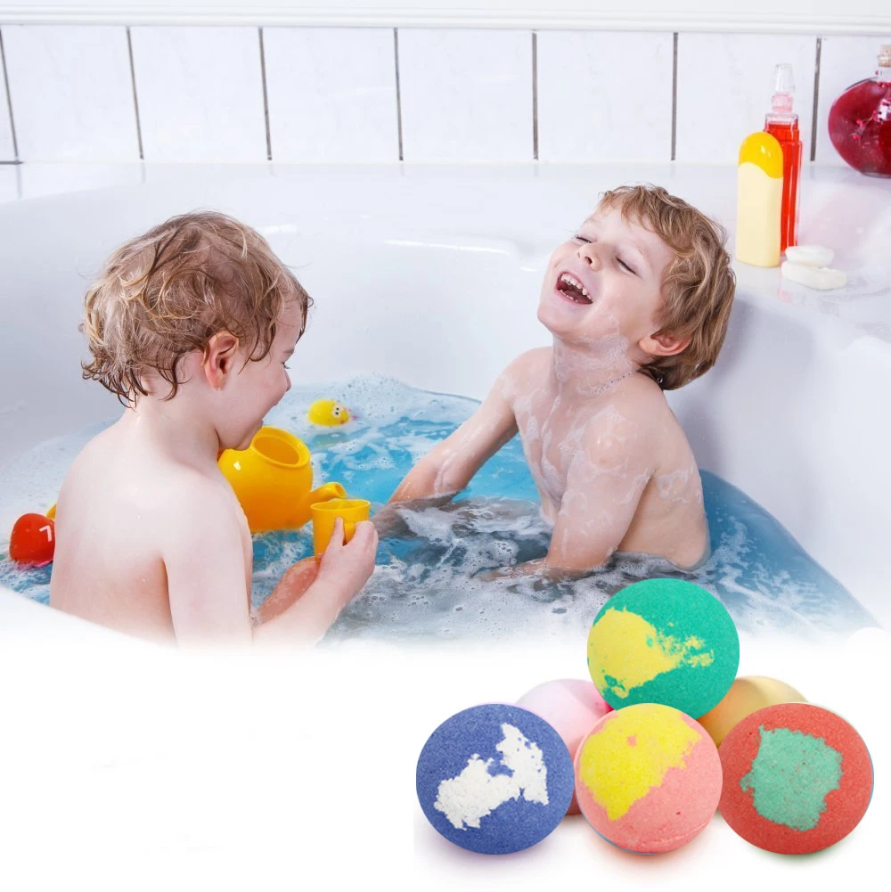 
Round Scent Children Bubble Bath Beads Gift Set Cheap Organic Natural Plant Flavor Accept 