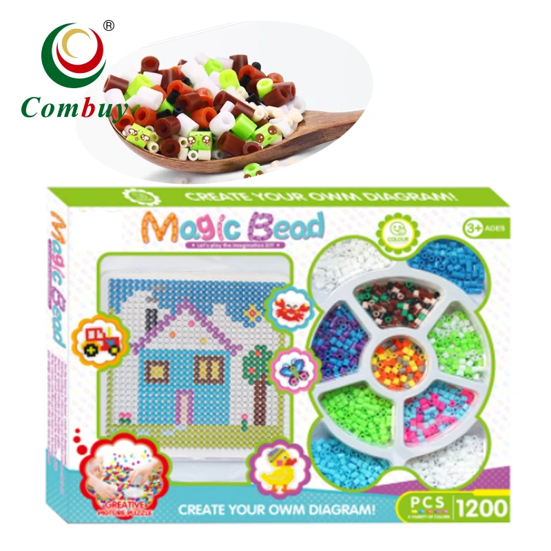 Intelligence set children iron perler diy beads kit from china