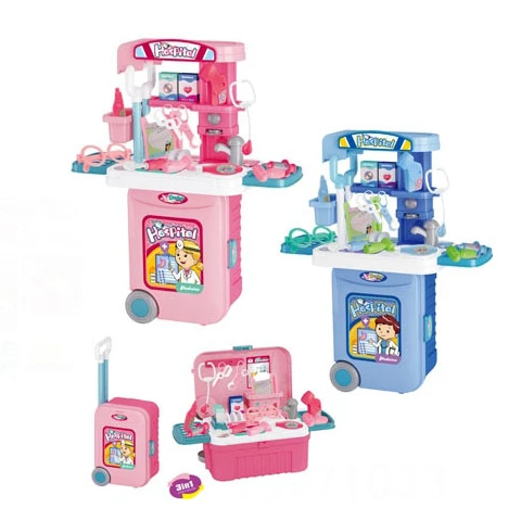 Children Puzzle Learning Education Play House Toys Ddoctor Set Toy Trolley Case Pretend Toys For Kids