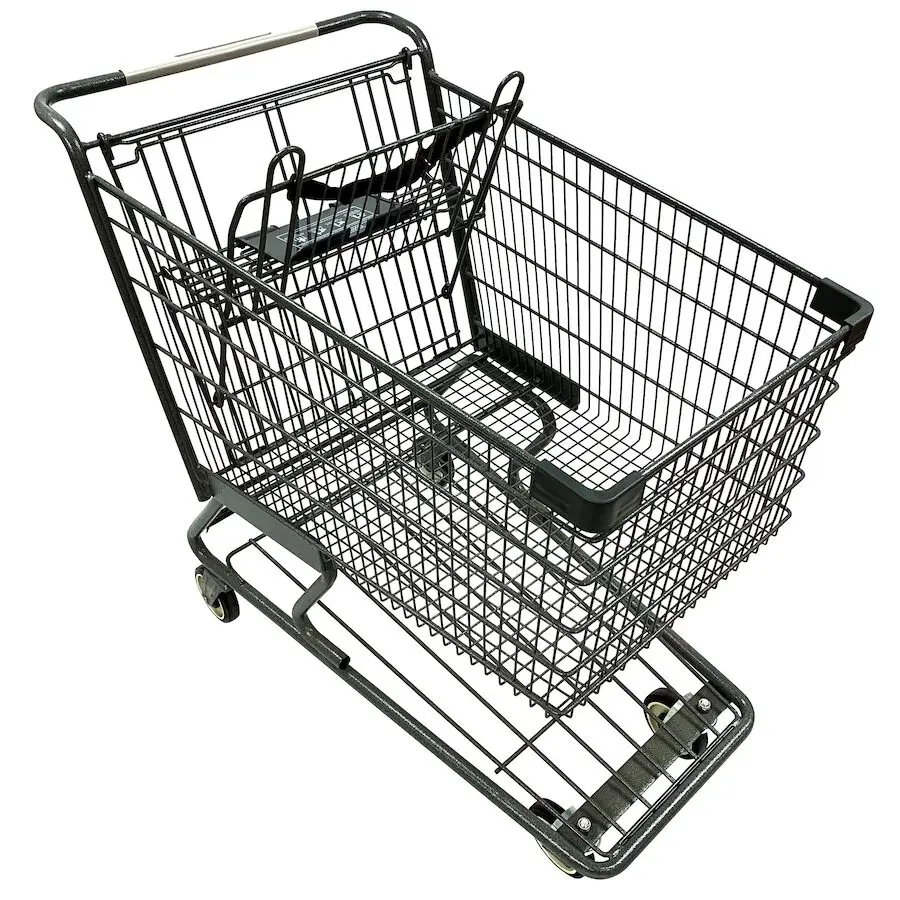 Grocery galley store Warehousing 4 wheel supermarket shopping trolley cart