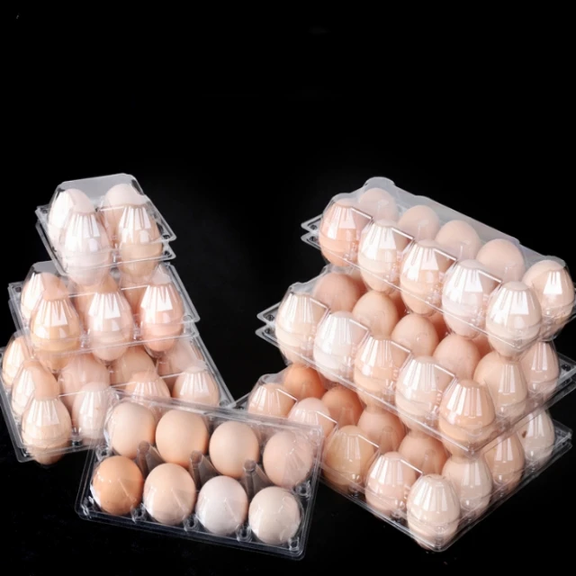 Factory wholesale 4 Holes Plastic Egg Tray High Quality Egg Holder Container