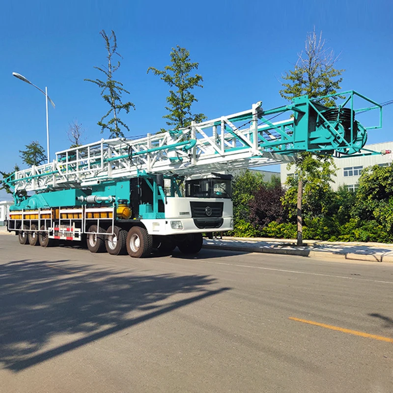 Vehicle-Mounted Well Drilling Workover Rig For High Quality Oil Field