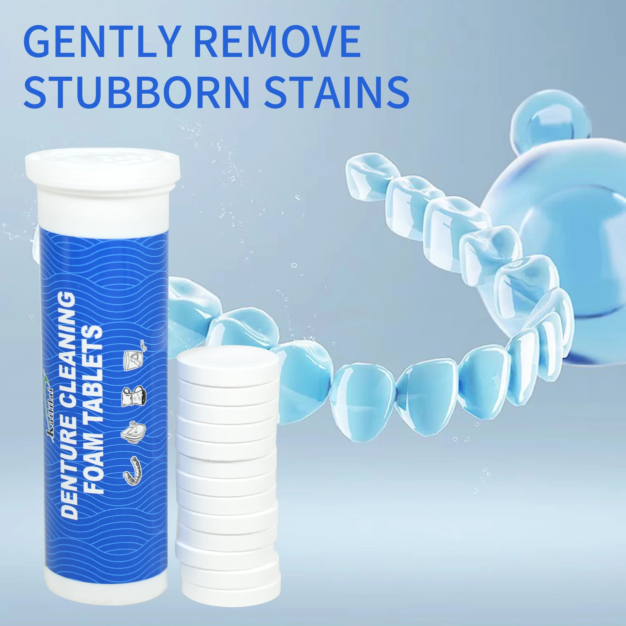 Fresh Stain-Free Retainer Cleaning Tablets Invisalign Aligners Mouth Guard Dental Cleaner Denture Cleaning Tablet