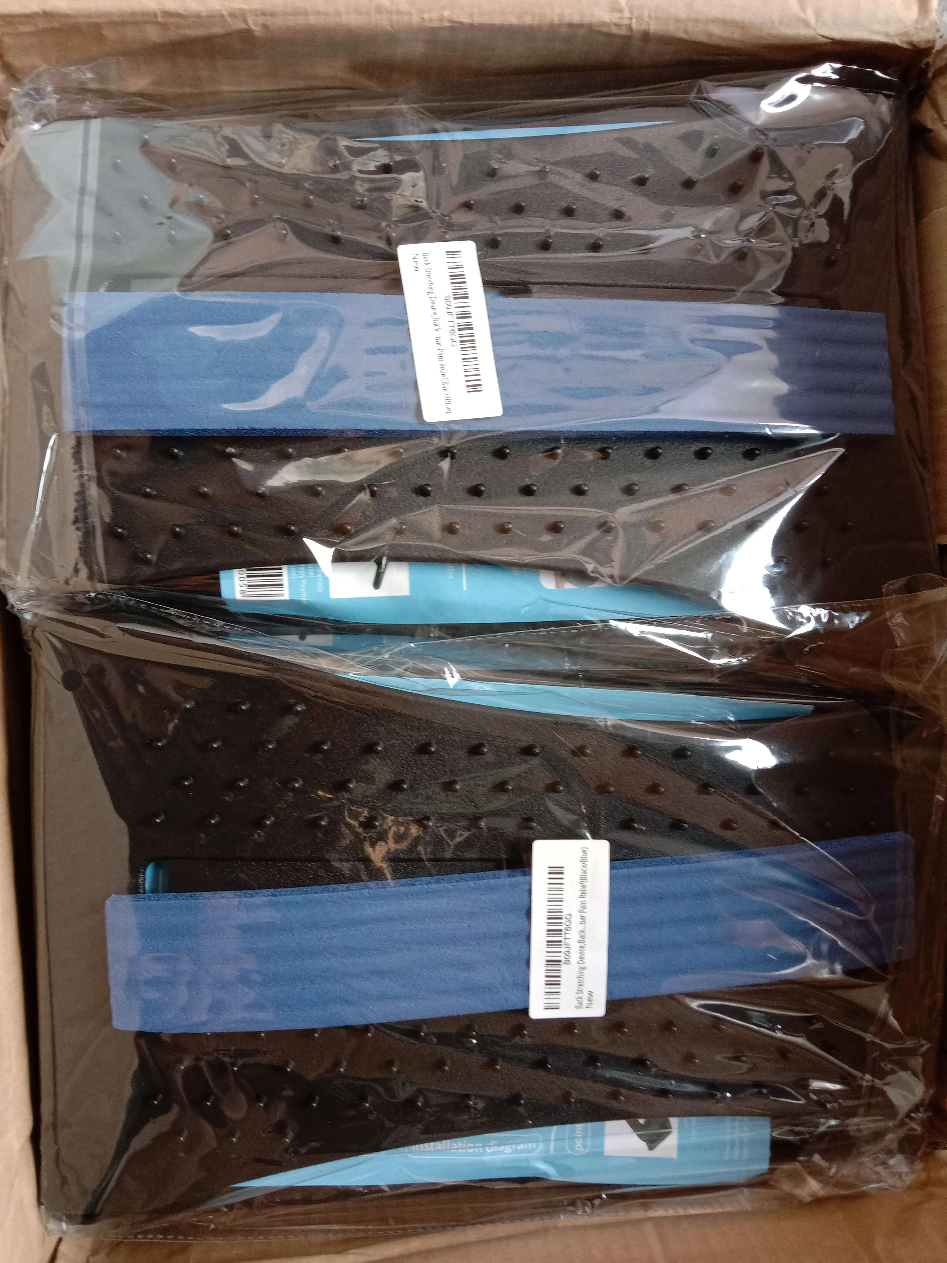 Orthopedic Massager Lumbar Traction Adjustable Equipment Spine Wooden Device 4 Level Lower Pads Cushion Pad Back Stretcher