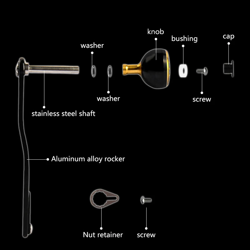 DIY modification of water droplet wheel, metal grip ball rocker arm modification, single rocker arm handle rocker arm 8 * 5mm