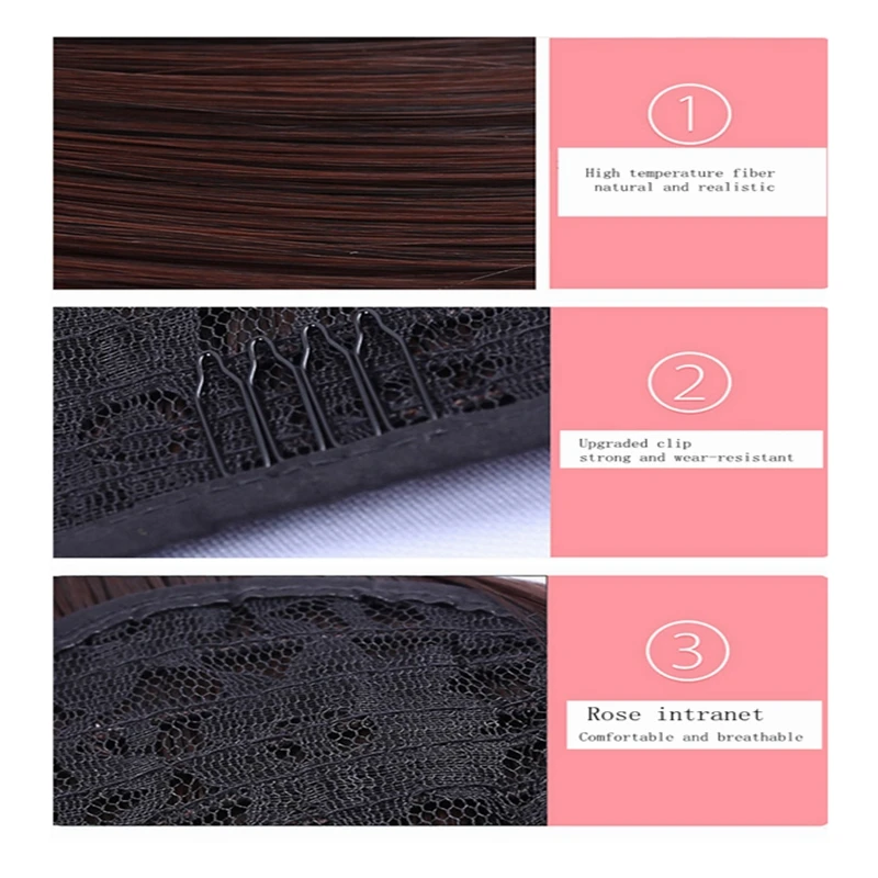 Synthetic  Long Straight Hair Wig Human Wigs Ponytails For Black Women Clip In Hair Ponytail Extension