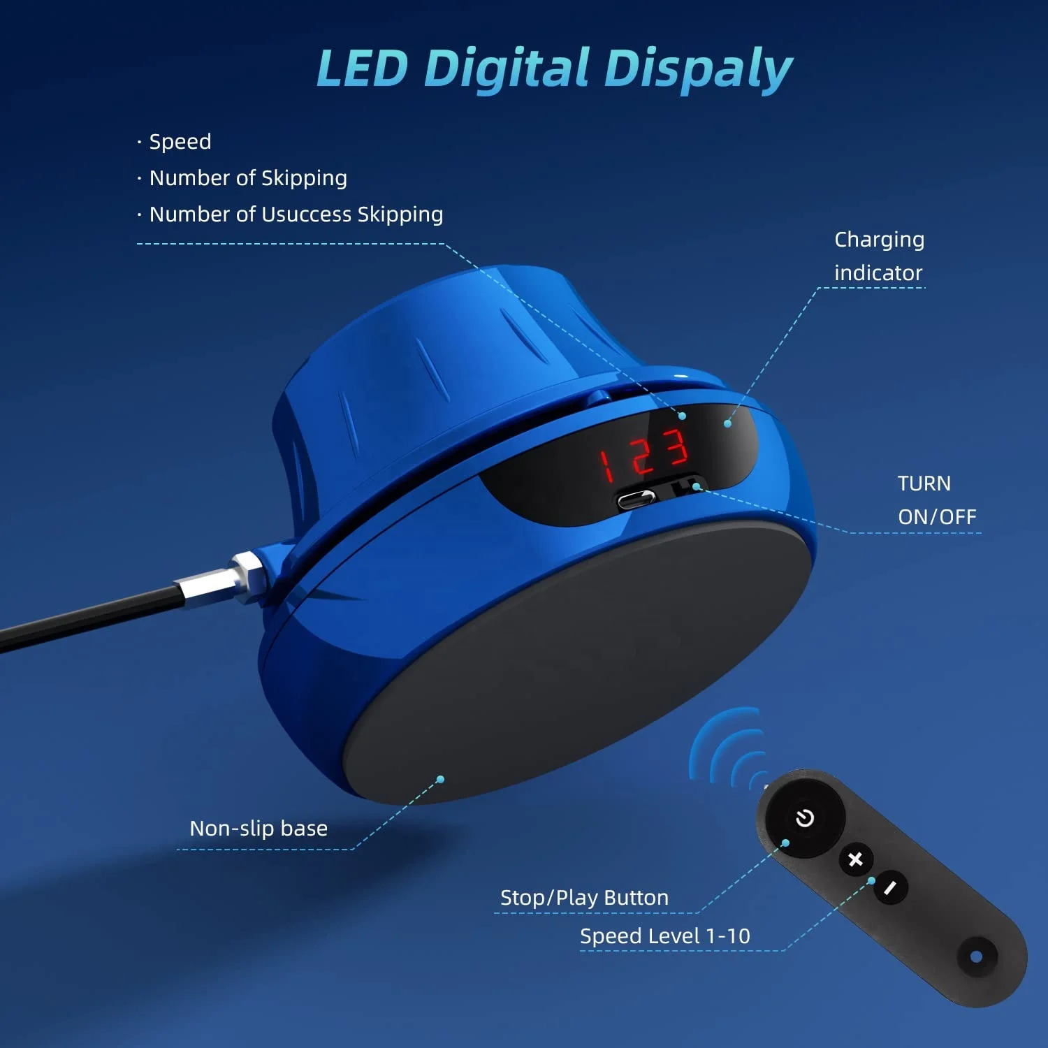 Smart Jump Rope Machine Electronic Skipping Ropes Adjustment Multiplayer Jumping Rope Groups Rope Skipping for Women/Men/Kids