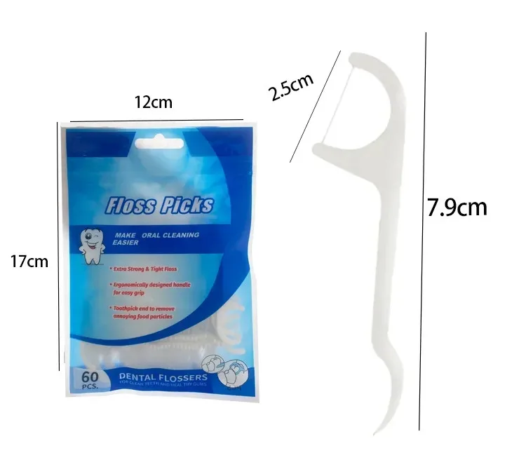 Eco Friendly Floss Pick Bamboo Charcoal Floss Toothpick Stick Silk Mint Flosser Biodegradable Dental Floss Picks
