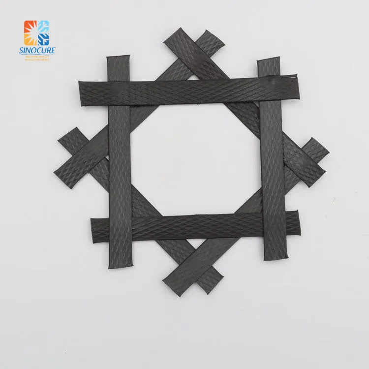 PET welded geogrid for road and railway slope treatment and reinforcement, reinforced bidirectional steel plastic grid