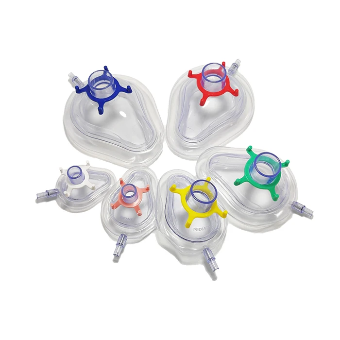 Medical Disposable Multi Size 0# 1# 2# 3# 4# 5# 6# Soft Comfortable Easy Grip Medical Breathing Anesthesia Face Mask