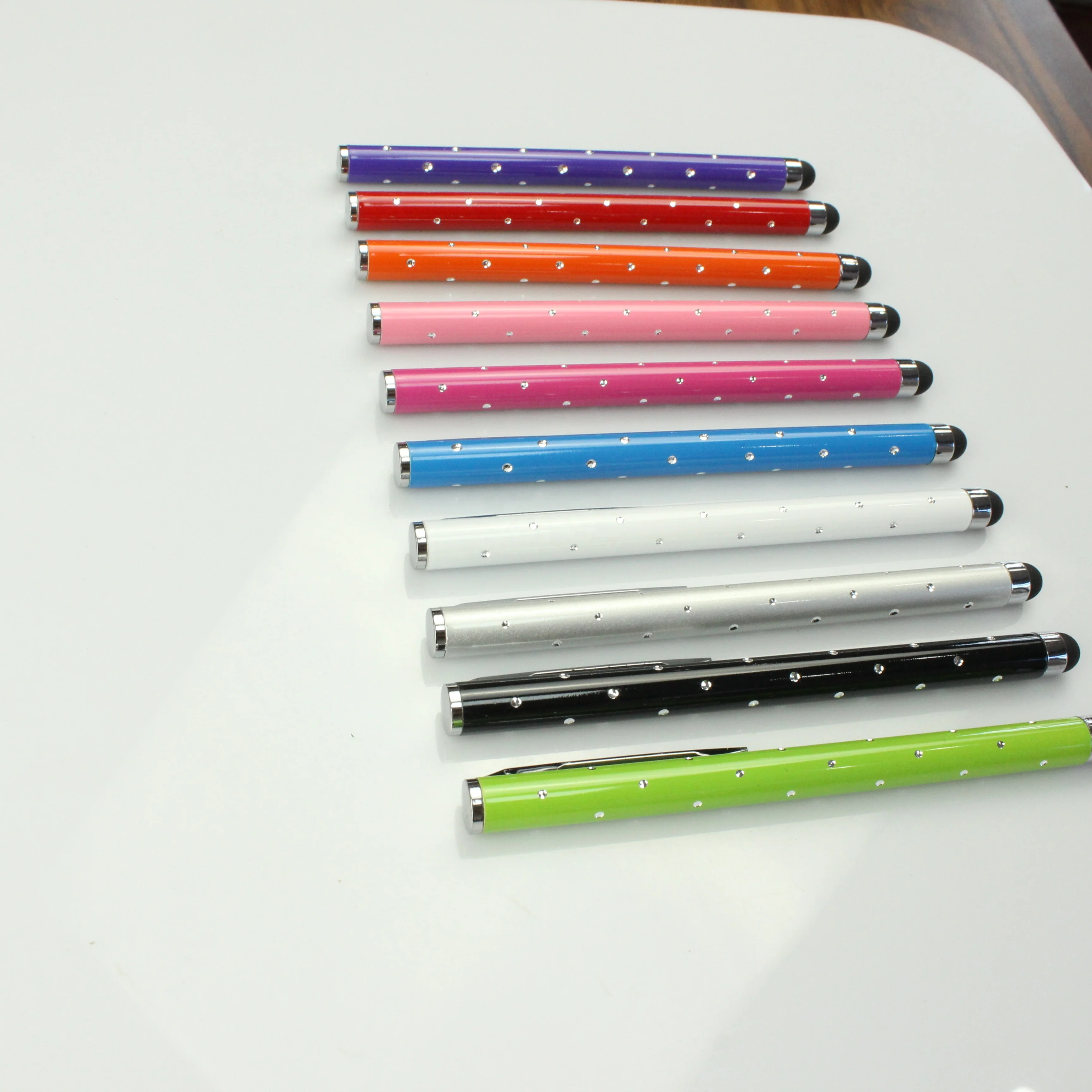 Wholesale Custom mobile phone tablet metal strap hook stylus touch pen