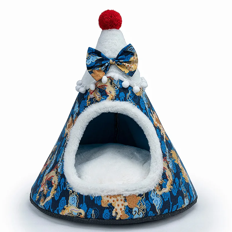 Cat Cave Bed Winter Christmas Tree Pet Bed Creative Sponge Pet Beds