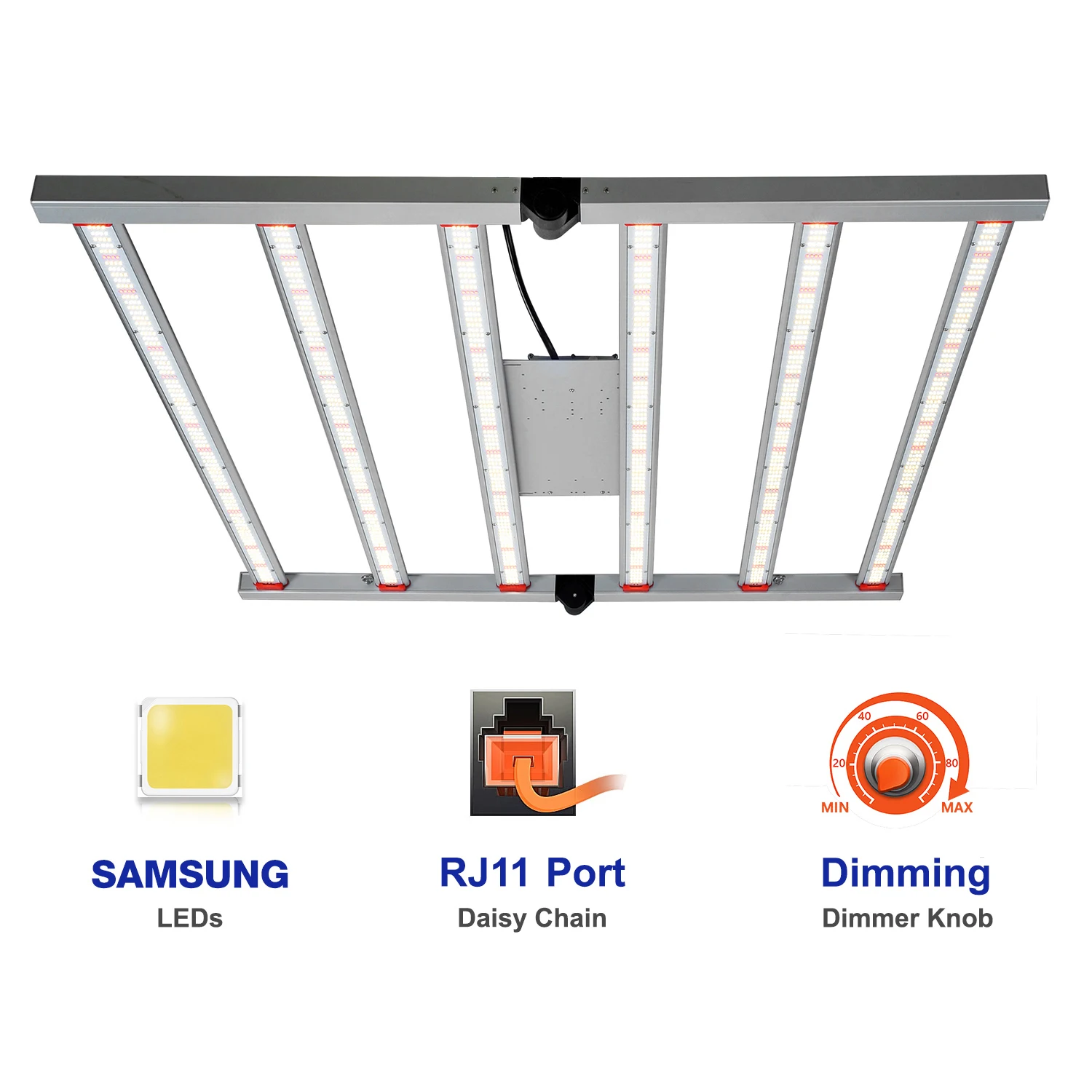 CrxSunny FC6500 6 Bars Plant Grow Light Cultivation 650W Hydroponic Samsung LM301H Full Spectrum 600W 640W LED Grow Light