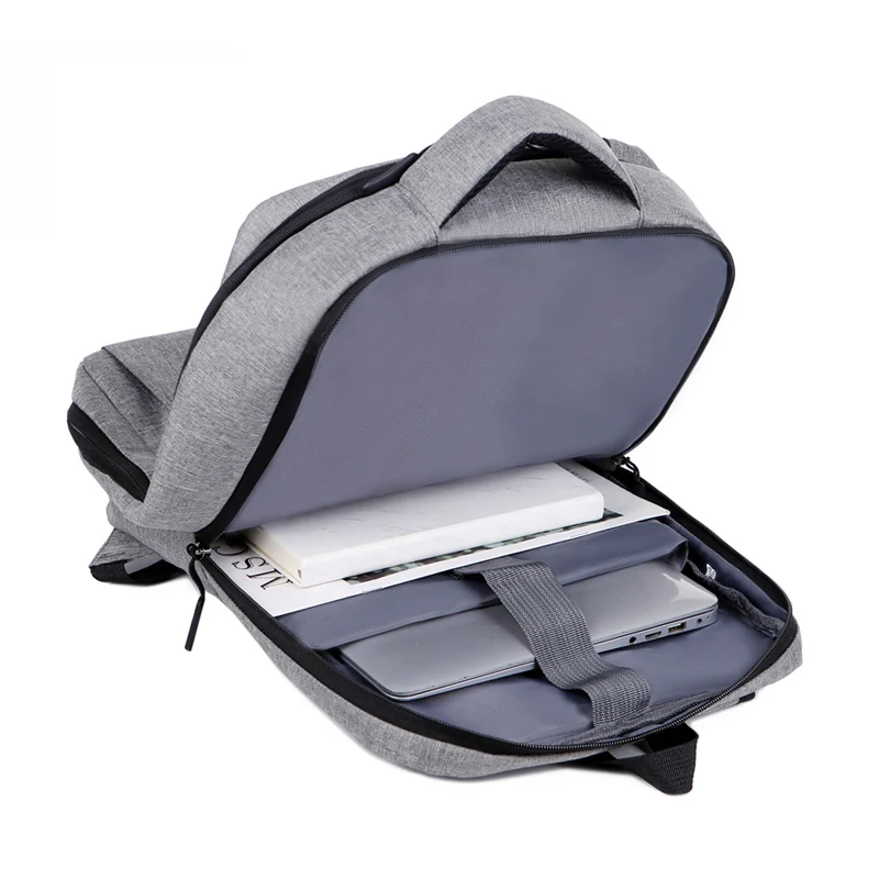OEM European Market Polyester School Bags Travel Business Laptops Backpack With USB Charger Port