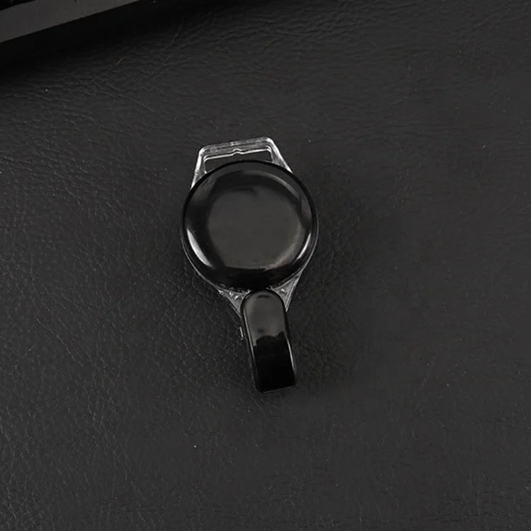 Custom Logo Branded Fancy Round Plastic Lanyard Retractable Badge Reel with 360 Rotatable Blip on the Back & a 15mm Lanyard Hole