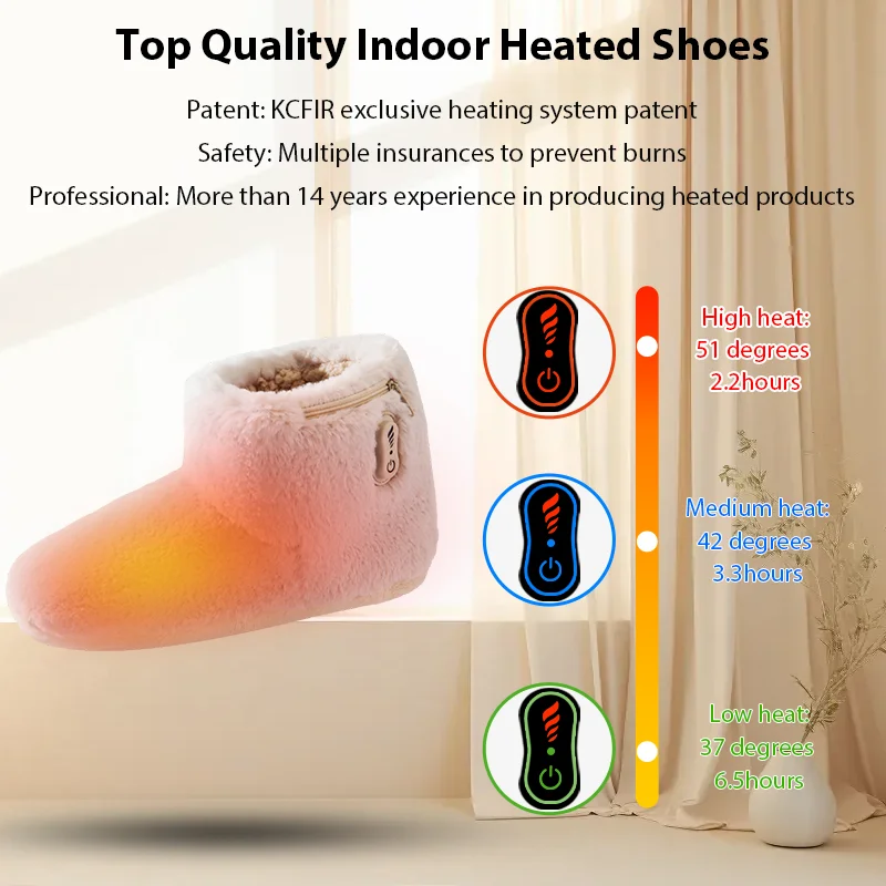Wholesale Customized Cute Winter Home Japan Electric Smart Heated Slippers Footwarmer Rechargeable Heated Shoes