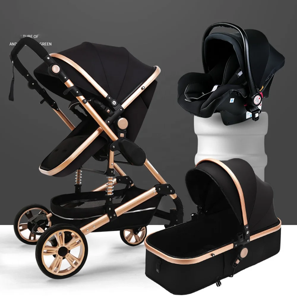 
3 In 1 Portable Jogging Stroller Newborn Baby Carriage with car seat and carrycot 