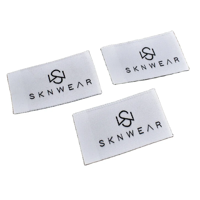 Factory Wholesale Price Woven Brand Name Clothes Labels Fabric Label for Clothing Woven custom clothing tags labels
