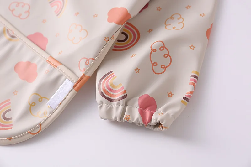 Long Sleeved Bib Set  Baby Waterproof Bibs with Pocket Toddler Bib with Sleeves 6-24 Months