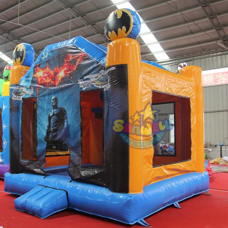 14ft jump bounce house commercial inflatable The Dark Knight bouncer castle for kids