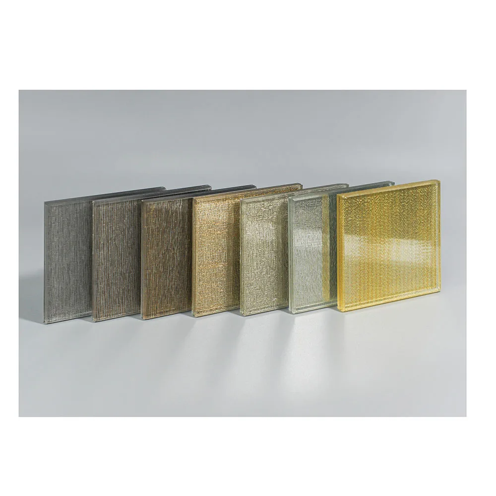 Colored Wire Glass Fiber Wire Woven Wire Mesh For Art Design Glass Laminated