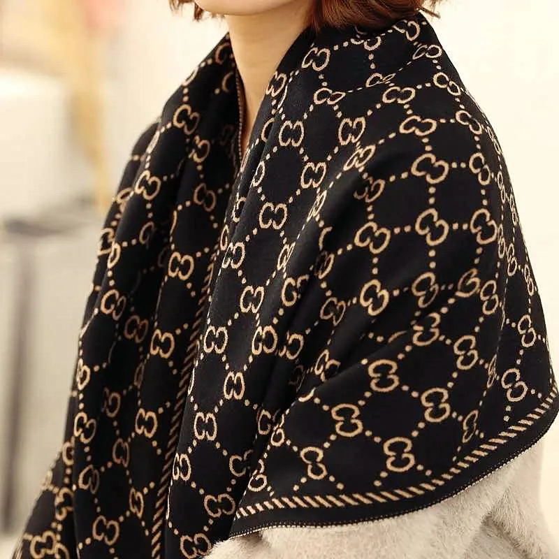 2022 New Designer Famous Brand Branded Name Logo Ladies Cashmere Winter Scarf Women Shawls Scarves